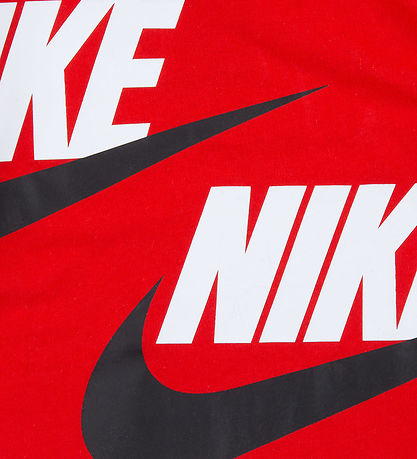 Nike Shortssæt - T-shirt/Shorts - Sort/University Red