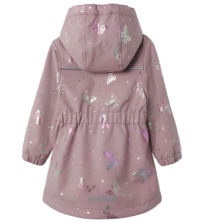 Name It Softshelljakke m. Fleece - NmfAlfa08 - Elderberry/BUTTER