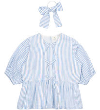 The New Top & Hårelastik - TnNalani - White Swan Striped