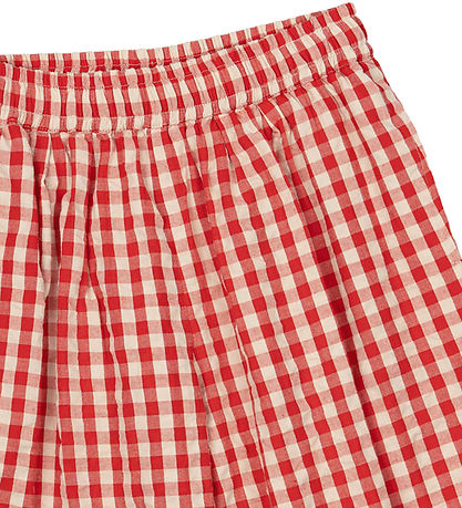 The New Bukser og Scrunchie - TnNally - Poppy Red Check