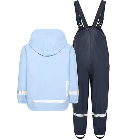 Didriksons Regntøj m. Seler - PU - Slaskeman - Light Sea Blue