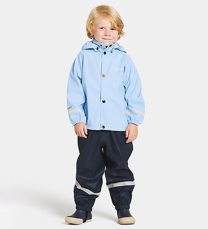 Didriksons Regntøj m. Seler - PU - Slaskeman - Light Sea Blue