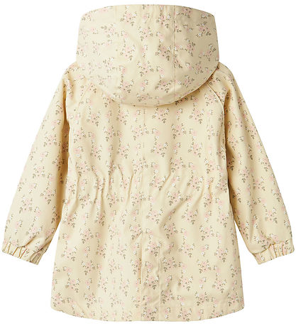 Lil' Atelier Sommerjakke - NmfGerda - Bleached Sand m. Blomster