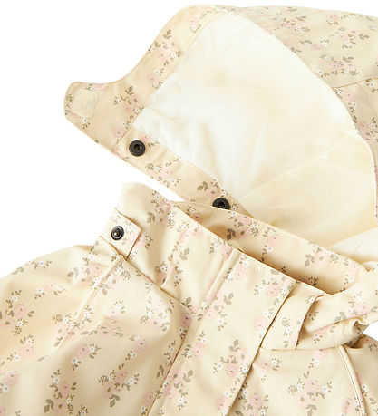 Lil' Atelier Sommerjakke - NmfGerda - Bleached Sand m. Blomster