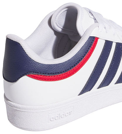 adidas Performance Sko - Hoops 4.0 J - Ftwwht/Dkblue/Tepore