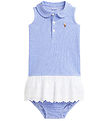 Polo Ralph Lauren Kjole m. Bloomers - Blå/Hvid