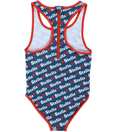 Stella McCartney Kids Badedragt - UV50+ - Blå m. Hvid/Rød