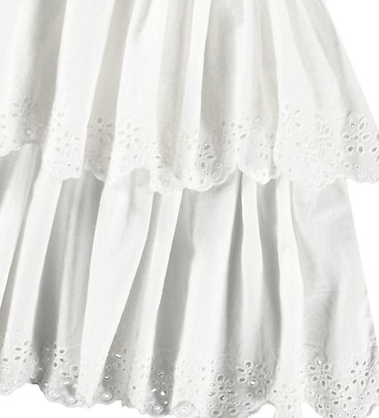 Molo Nederdel - Brianna - Crisp White m. Hulmønster