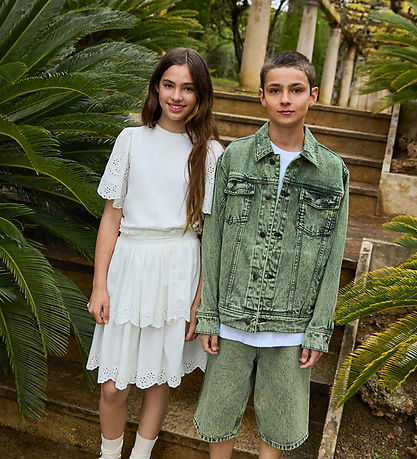 Molo T-shirt - Ritza - Crisp White m. Hulmønster