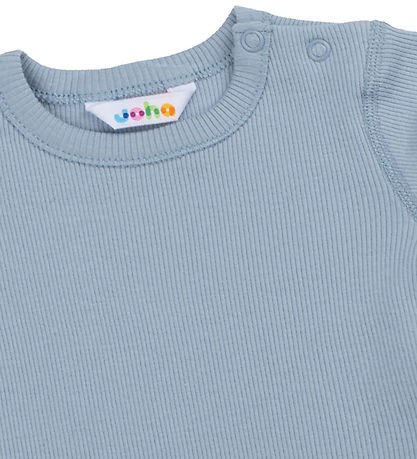 Joha T-shirt - Rib - Støvet Blå