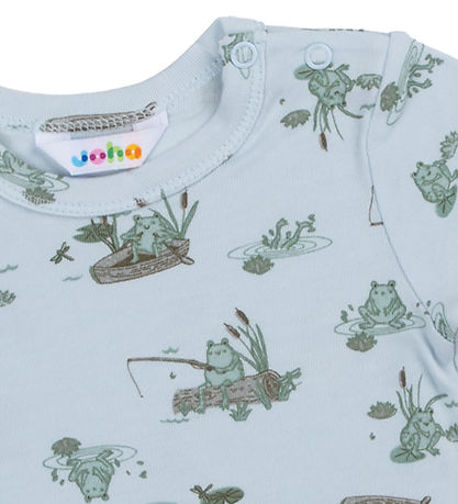 Joha T-shirt - Viskose/Bambus - Lyseblå m. Frøer