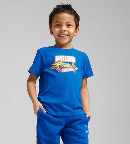 Puma x Hot Wheels T-shirt - Team Royal m. Print