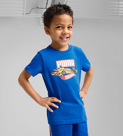 Puma x Hot Wheels T-shirt - Team Royal m. Print