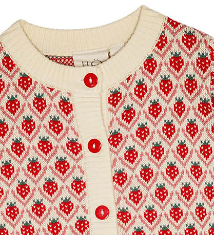 Flöss Cardigan - Strik - Zuri - Soft White Berry