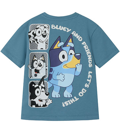 Name it T-shirt - NmmFlick Bluey - Spring Lake