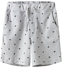 Name it Shorts - NkmVolo - Light Grey Melange/Boats
