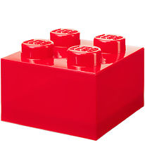 LEGO® Storage Storage Box - 4 Knobs - Translucent Red