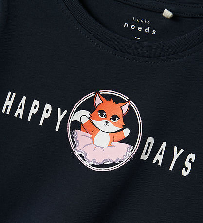 Name It Bluse - NmfVix - Dark Sapphire/Happy Days
