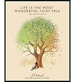 H.C. Andersen Plakat i Ramme - Life is - 40x50cm - Gul