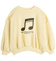 Mini Rodini Sweatshirt - Note - Støvet Gul m. Sort