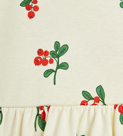 Mini Rodini Kjole - Lingonberries - Off White