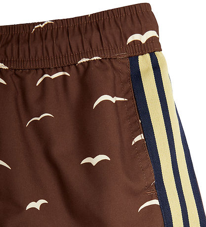 Mini Rodini Badeshorts - UV 50+ - Seagull - Brun