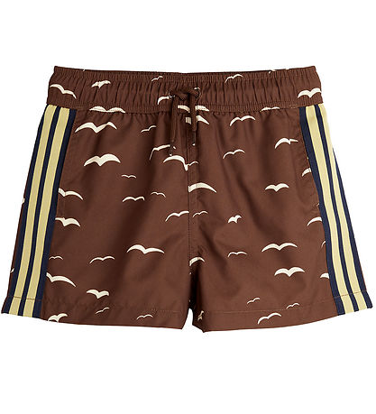 Mini Rodini Badeshorts - UV 50+ - Seagull - Brun