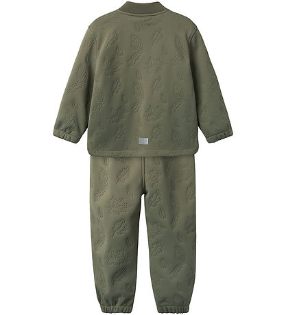 Name It Softshellsæt m. Fleece - NmmMars - Quilt - Dusty Olive