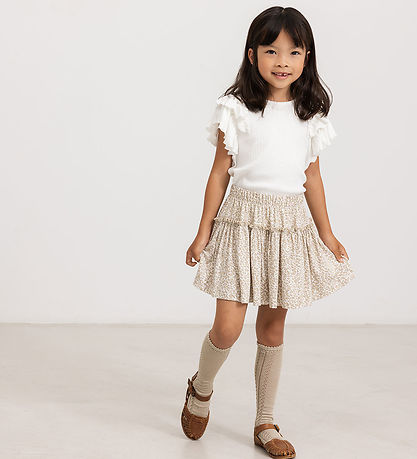 MarMar T-shirt - Modal - Tavora Frill - Gentle White