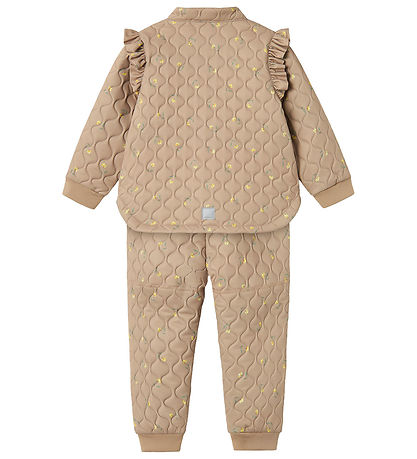 Name It Termotøj - NmfMoon - Quilt - Light Taupe/FLOWER