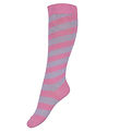 Melton Knæstrømper - Candy Stripe - Pink Cosmos