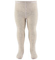 Melton Strømpebukser - Lys Beige Meleret