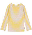 Petit Piao Bluse - Rib - Modal - Yellow Sun/Dark Off White
