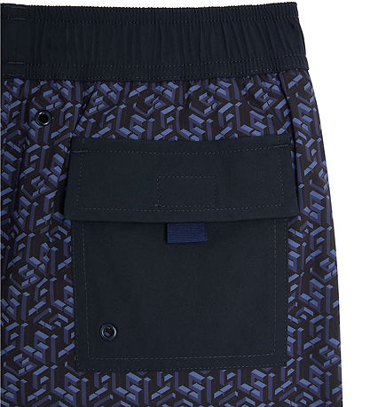 Lyle & Scott Badeshorts - Dark Navy m. Print