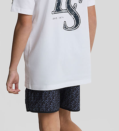 Lyle & Scott Badeshorts - Dark Navy m. Print