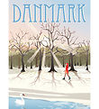 Vissevasse Plakat - 30x40 cm - Danmark - Vintersol