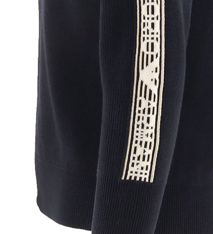 Emporio Armani Cardigan - Strik - Navy/Hvid