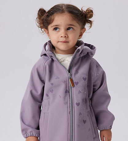 Name It Softshelljakke m. Fleece - NmfAlfa08 - Gray Ridge m. Mag