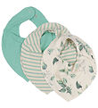 Petit Piao Teething Bib - Rib - Modal - 3-Pack - Nettle