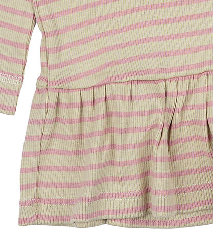 Petit Piao Kjole - Rib - Modal - Bright Rose/ Dark Off White