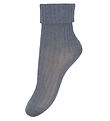 MP Strømper - Bambus - Rib - Stone Blue