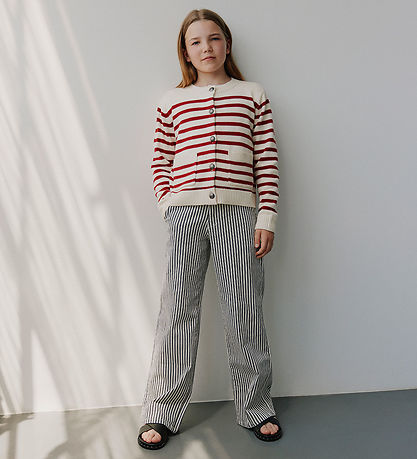 Sofie Schnoor Cardigan - Strik - Off White/Rød