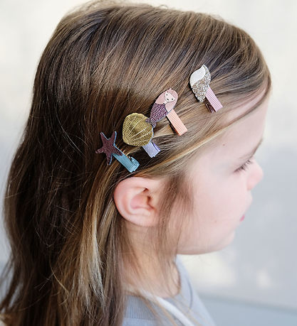 Mimi & Lula Hårclips - 8-pak - 3 cm - Mermaid Sealife