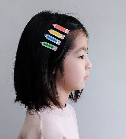 Mimi & Lula Hårclips - 4-pak - 4,5 cm - Colouring Pencil Artist