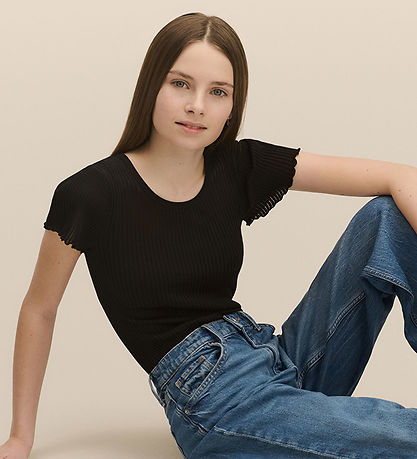 Rosemund T-shirt - Rib - Baku - Sort