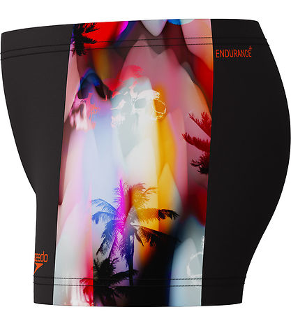 Speedo Badebukser - Digital Panel - Sort m. Print