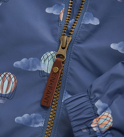 En Fant Sommerjakke - Vintage Indigo m. Luftballoner