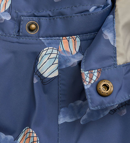 En Fant Sommerjakke - Vintage Indigo m. Luftballoner