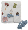Bloomingville Mini Tæppe - 160x130 cm - Sweets Plaid - Nature