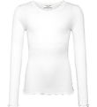 Rosemunde Bluse - Rib - Balta - New White m. Blonder